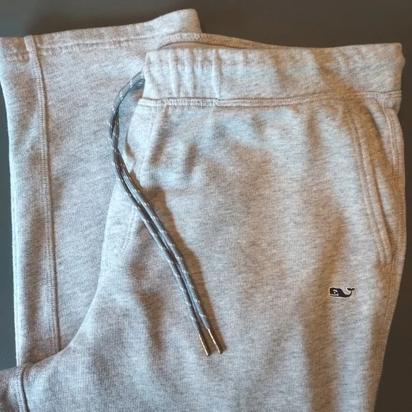Vineyard Vines GRAY Sweatpants Front Whale Logo Pockets - Picture 1 of 7